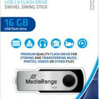MediaRange 16GB USB 2.0 Stick Ασημί