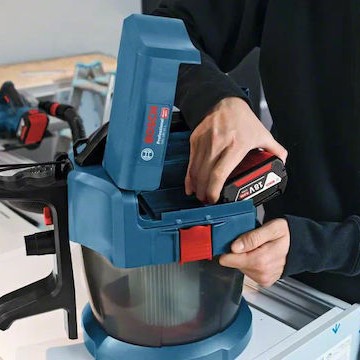 Bosch GAS 18V-10 L Επαναφορτιζόμενη Σκούπα Υγρών / Στερεών Χωρίς Φορτιστή και Μπαταρία με Ανοξείδωτο Κάδο 10lt