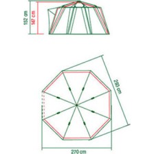Coleman OctaGo Σκηνή Camping Μπλε με Διπλό Πανί 3 Εποχών για 3 Άτομα 293x270x147εκ.