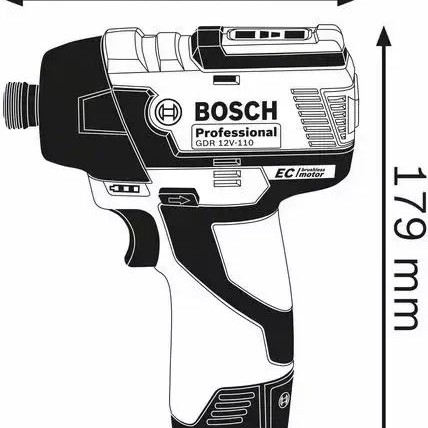 Bosch GDR 12V-110 Παλμικό Κατσαβίδι Μπαταρίας Solo Brushless 12V