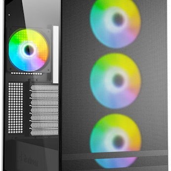 Sharkoon Rebel C60 RGB Gaming Midi Tower Κουτί Υπολογιστή με Πλαϊνό Παράθυρο Μαύρο