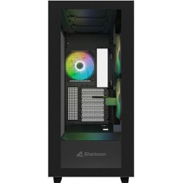 Sharkoon Rebel C60 RGB Gaming Midi Tower Κουτί Υπολογιστή με Πλαϊνό Παράθυρο Μαύρο