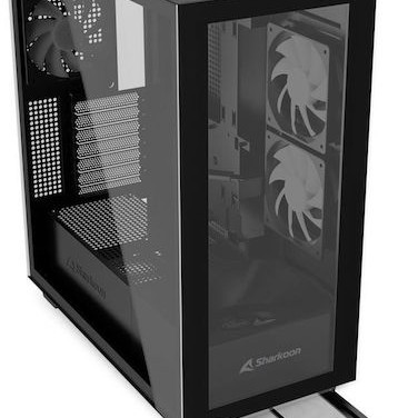 Sharkoon Rebel C60 RGB Gaming Midi Tower Κουτί Υπολογιστή με Πλαϊνό Παράθυρο Μαύρο