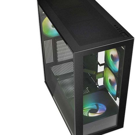 Sharkoon Rebel C60 RGB Gaming Midi Tower Κουτί Υπολογιστή με Πλαϊνό Παράθυρο Μαύρο