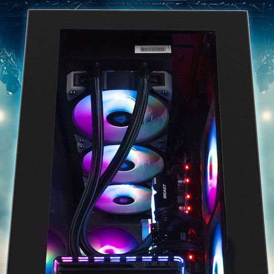 Sharkoon Rebel C60 RGB Gaming Midi Tower Κουτί Υπολογιστή με Πλαϊνό Παράθυρο Μαύρο