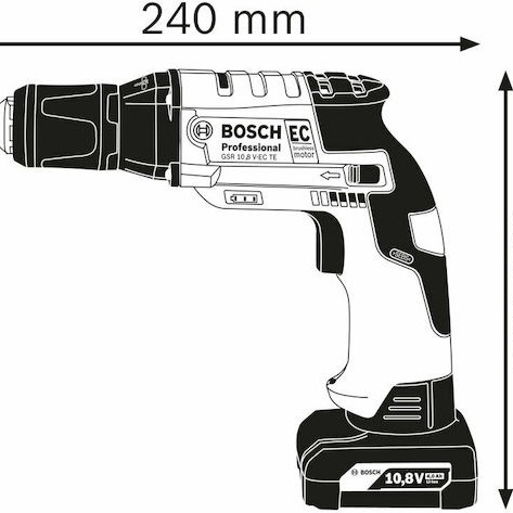 Bosch GTB 12V-11 Κατσαβίδι Γυψοσανίδας Μπαταρίας Solo Brushless 12V
