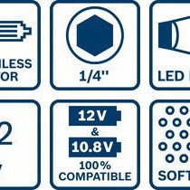 Bosch GTB 12V-11 Κατσαβίδι Γυψοσανίδας Μπαταρίας Solo Brushless 12V