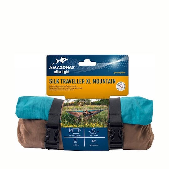 Amazonas Silk Traveller XL Αιώρα Αλεξίπτωτο Διπλή Υφασμάτινη Mountain 295x150εκ.