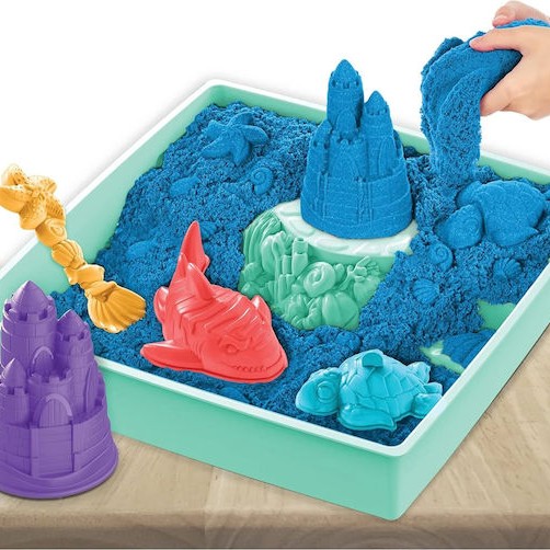 Spin Master Παιχνίδι Κατασκευών με Άμμο Sandbox Set Μπλε για Παιδιά 3+ Ετών