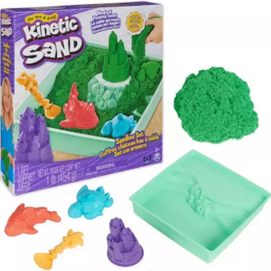 Spin Master Παιχνίδι Κατασκευών με Άμμο Sandbox Set Πράσινο για Παιδιά 3+ Ετών