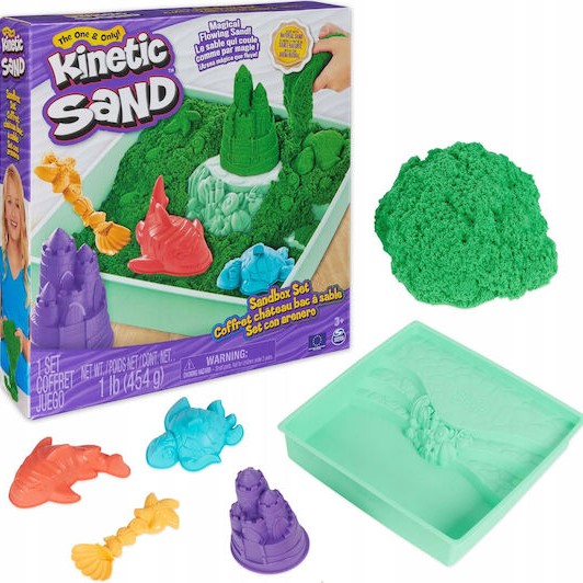 Spin Master Παιχνίδι Κατασκευών με Άμμο Sandbox Set Πράσινο για Παιδιά 3+ Ετών