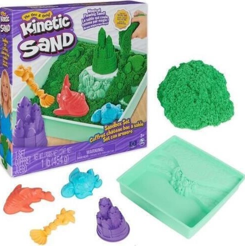 Spin Master Παιχνίδι Κατασκευών με Άμμο Sandbox Set Πράσινο για Παιδιά 3+ Ετών