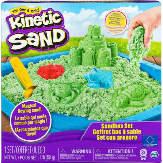 Spin Master Παιχνίδι Κατασκευών με Άμμο Sandbox Set Πράσινο για Παιδιά 3+ Ετών