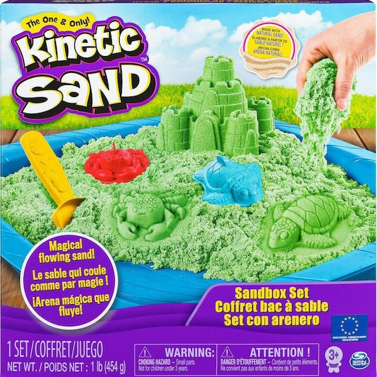 Spin Master Παιχνίδι Κατασκευών με Άμμο Sandbox Set Πράσινο για Παιδιά 3+ Ετών