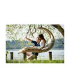 Lounger Κρεμαστή Κούνια Πολυθρόνα με Μαξιλάρι Ξύλινη Μπεζ Αντοχής έως 120kg Μ57xΠ114xΥ157cm