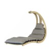 Lounger Κρεμαστή Κούνια Πολυθρόνα με Μαξιλάρι Ξύλινη Anthracite Αντοχής έως 120kg Μ75xΠ114xΥ157cm