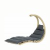 Lounger Κρεμαστή Κούνια Πολυθρόνα με Μαξιλάρι Ξύλινη Anthracite Αντοχής έως 120kg Μ75xΠ114xΥ157cm