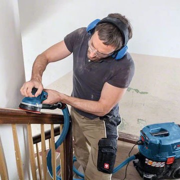 Bosch GET 55-125 Professional Έκκεντρο Τριβείο 125mm Ρεύματος 550W με Ρύθμιση Ταχύτητας και με Σύστημα Αναρρόφησης