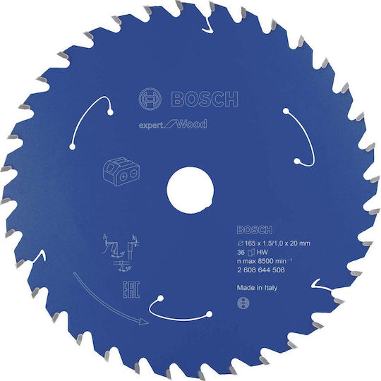 Bosch Saw Blade EX WO H Δίσκος Κοπής Ξύλου 165mm 2608644508