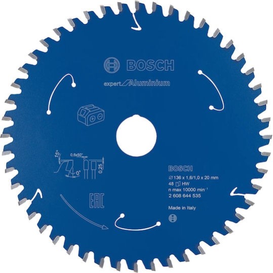 Bosch Δίσκος Κοπής Ξύλου 136mm