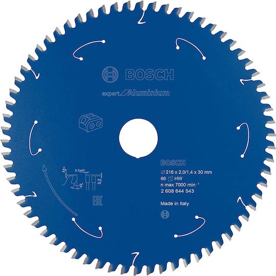 Bosch Δίσκος Κοπής Αλουμινίου 216mm 2608644543