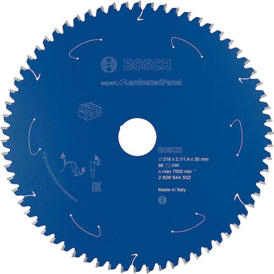 Bosch Δίσκος Κοπής Ξύλου με 66 Δόντια 216mm