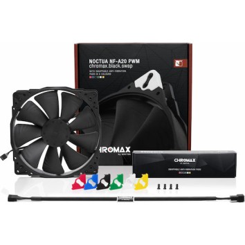 Noctua NF-A20 chromax.black.swap Case Fan 200mm με Σύνδεση 4-Pin PWM