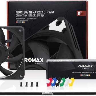 Noctua NF-A12x15 Chromax.Black.Swap Case Fan 120mm με Σύνδεση 4-Pin PWM