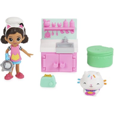Spin Master Παιχνίδι Μινιατούρα Gabby´s Dollhouse Cat-tivity Pack Cooking Gabby για 3+ Ετών