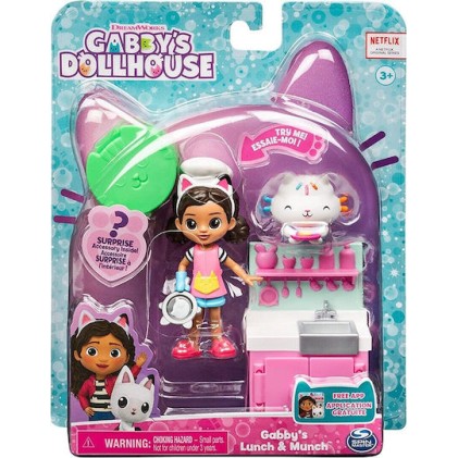 Spin Master Παιχνίδι Μινιατούρα Gabby´s Dollhouse Cat-tivity Pack Cooking Gabby για 3+ Ετών