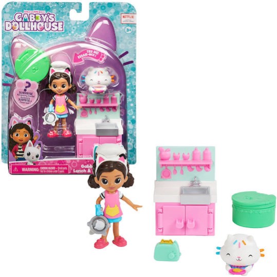 Spin Master Παιχνίδι Μινιατούρα Gabby´s Dollhouse Cat-tivity Pack Cooking Gabby για 3+ Ετών