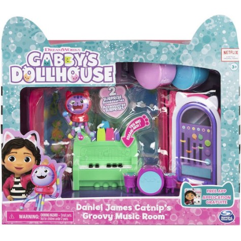 Spin Master Παιχνίδι Μινιατούρα Gabby´s Dollhouse Daniel James Catnip' Groovy Music Room για 3+ Ετών