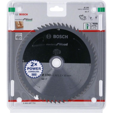 Bosch Δίσκος Κοπής Ξύλου 190mm 2608837711