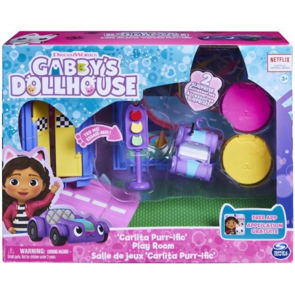 Spin Master Παιχνίδι Μινιατούρα Gabbys Dollhouse Carlita Purr-ific Play Room για 3+ Ετών