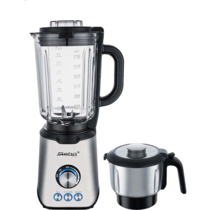 Steba MX4 Plus Μπλέντερ για Smoothies με Γυάλινη Κανάτα 1.75lt 1200W Inox