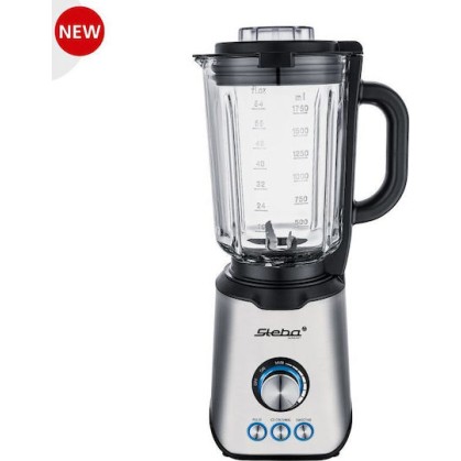 Steba MX4 Plus Μπλέντερ για Smoothies με Γυάλινη Κανάτα 1.75lt 1200W Inox