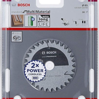 Bosch Standard Δίσκος Κοπής Ξύλου 85mm 2608837752