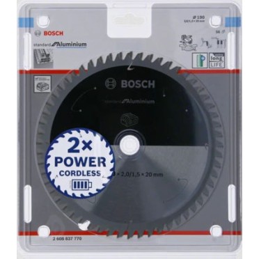 Bosch Δίσκος Κοπής Αλουμινίου με 56 Δόντια 190mm 2608837770