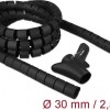 DeLock Spiral Hose 30mm 2.5m Μαύρο