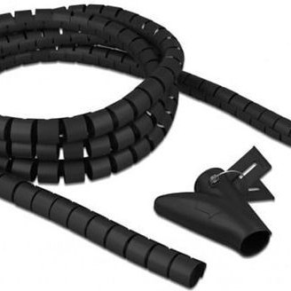 DeLock Spiral Hose 30mm 2.5m Μαύρο