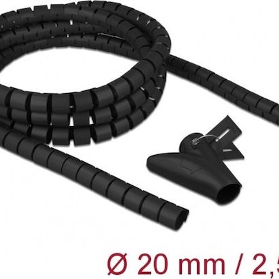 DeLock Spiral Hose 20mm 2.5m Μαύρο