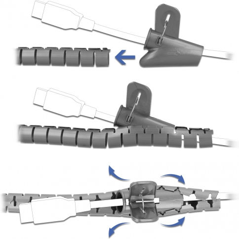 DeLock Σπιράλ 30mm 2.5m Γκρι
