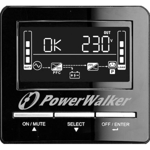 Powerwalker VI 3000 CW UPS Line-Interactive 30000VA 2100W με 3 Schuko Πρίζες