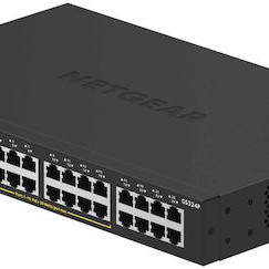 NetGear GS324P Unmanaged L2 PoE+ Switch με 24 Θύρες Gigabit (1Gbps) Ethernet
