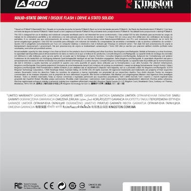 Kingston A400 SSD 480GB 2.5'' SATA III
