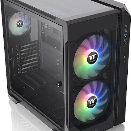 Thermaltake View 51 TG ARGB Gaming Midi Tower Κουτί Υπολογιστή με Πλαϊνό Παράθυρο Μαύρο