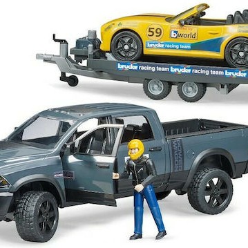 Bruder Σετ Αυτοκινητάκια RAM Power Vagon Roadster Racing Team για 3+ Ετών