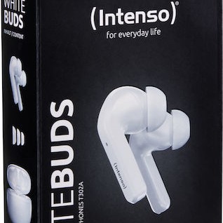 Intenso T302A In-ear Bluetooth Handsfree Ακουστικά με Θήκη Φόρτισης Λευκά