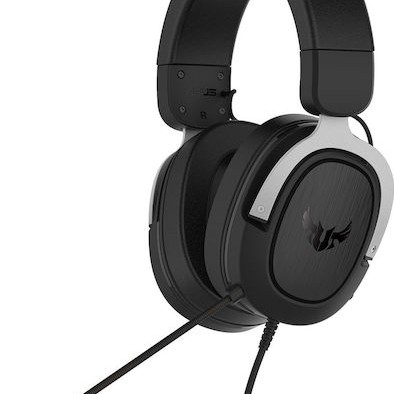 Asus TUF H3 Over Ear Gaming Headset με σύνδεση 3.5mm Gun Metal Grey