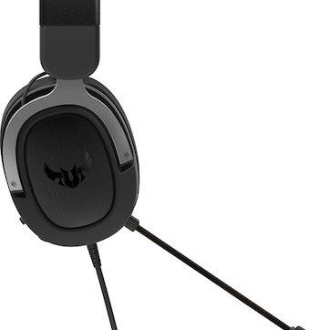 Asus TUF H3 Over Ear Gaming Headset με σύνδεση 3.5mm Gun Metal Grey